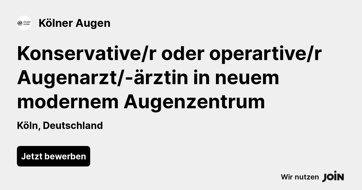 Kölner Augen Köln Konservative r oder operartive r Augenarzt ärztin