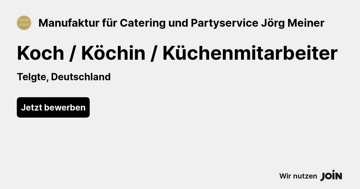 Manufaktur F R Catering Und Partyservice J Rg Meiner Telgte Koch