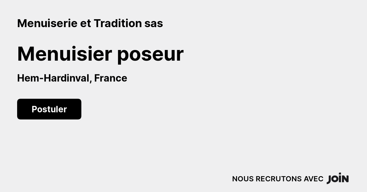 Menuiserie Et Tradition Sas Hem Hardinval Menuisier Poseur