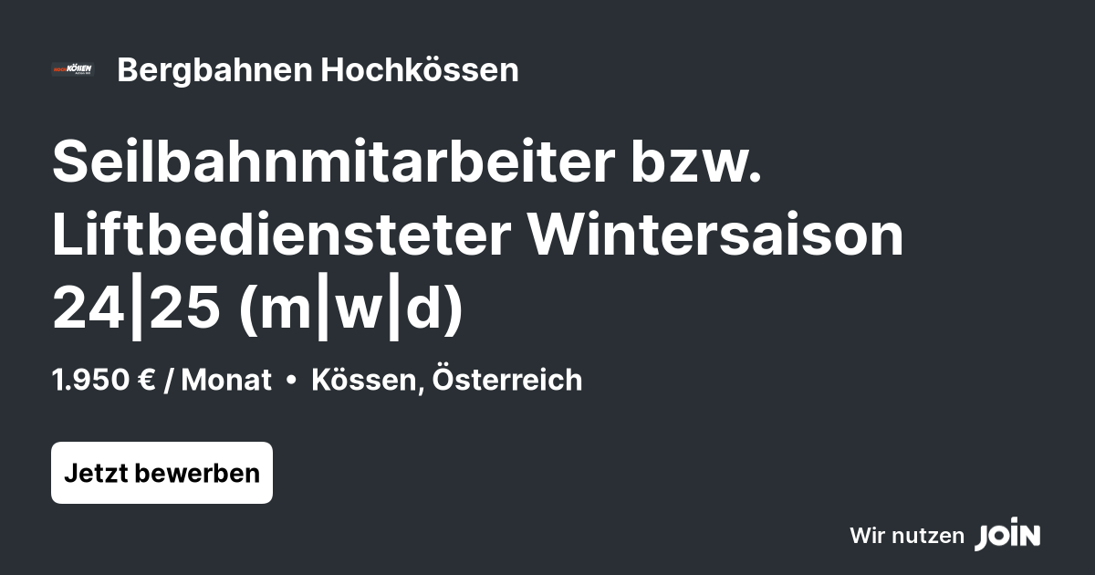 Bergbahnen Hochkössen Kössen Seilbahnmitarbeiter bzw