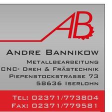 Andre Bannikow  CNC-Dreh-& Frästechnik