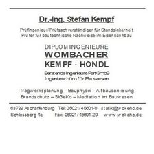 Diplomingenieure Wombacher Kempf Hondl