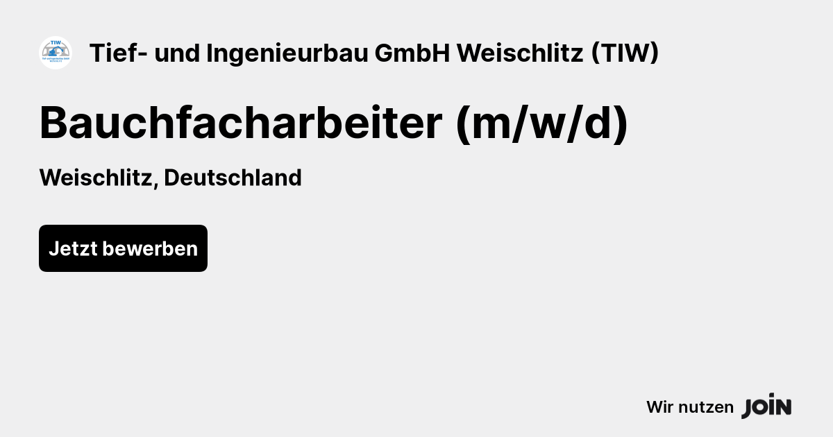 Tief- und Ingenieurbau GmbH Weischlitz (TIW) logo