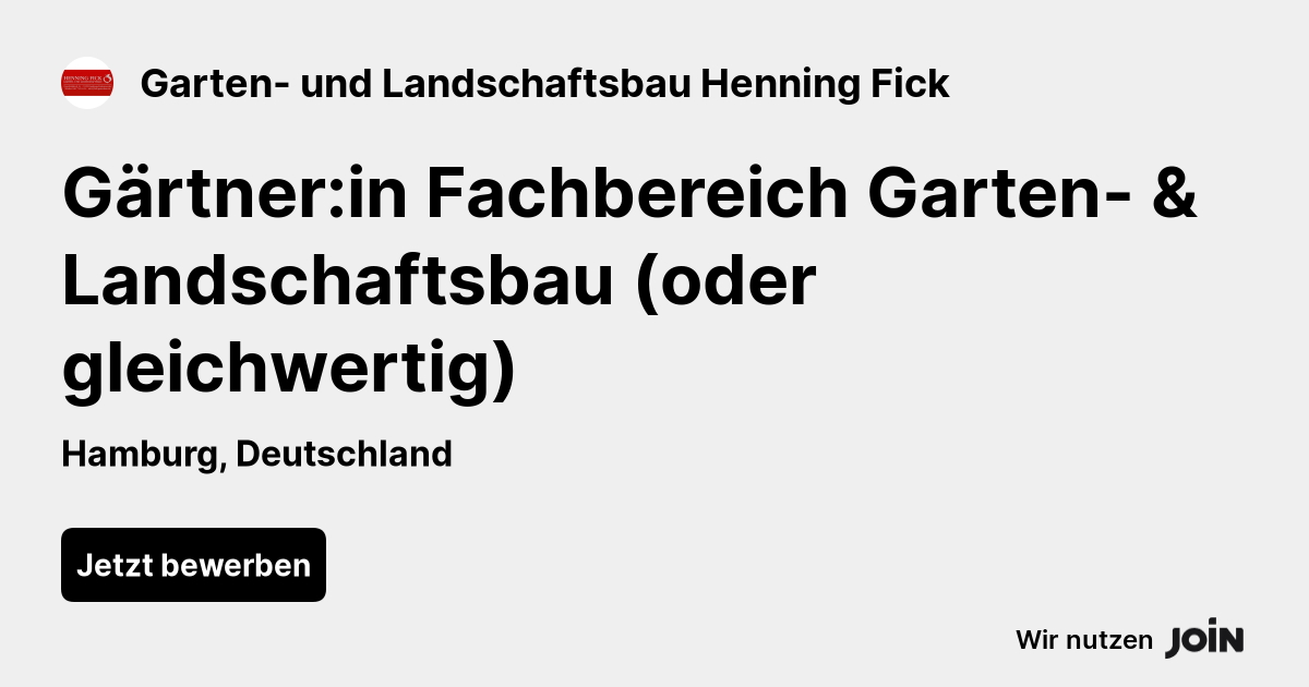 Garten und Landschaftsbau Henning Fick (Hamburg) Gärtnerin