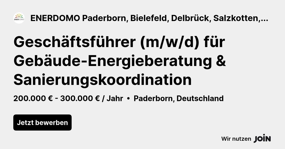 ENERDOMO Paderborn, Bielefeld, Delbrück, Salzkotten, Lippstadt, Bad Lippspringe logo