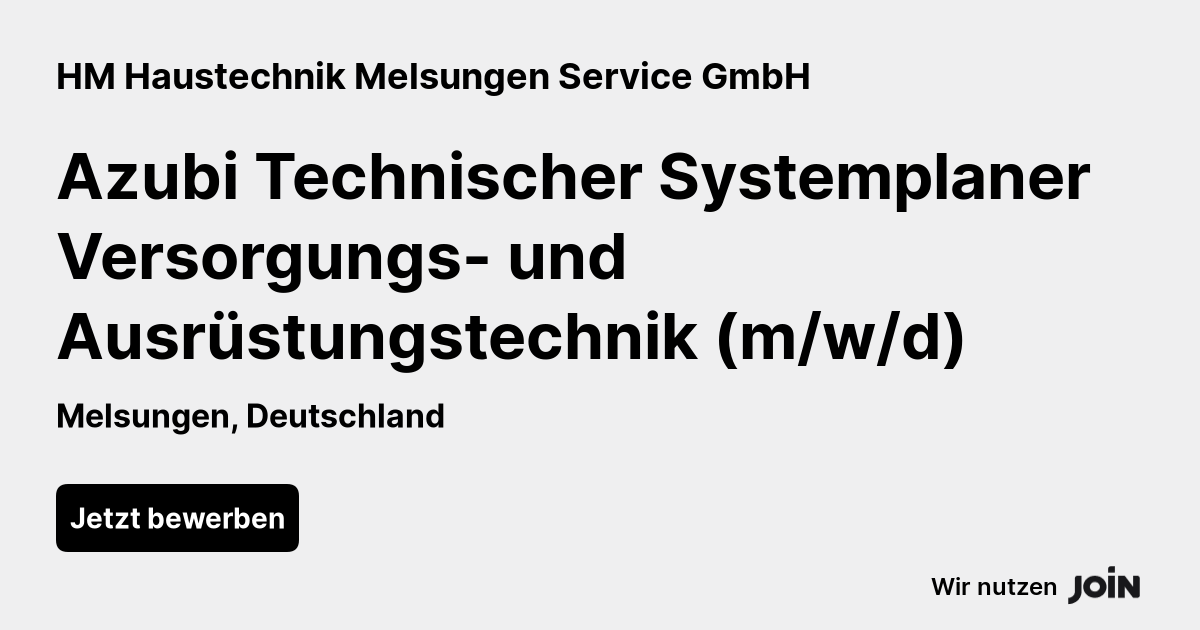 Hm Haustechnik Melsungen Service Gmbh join.com