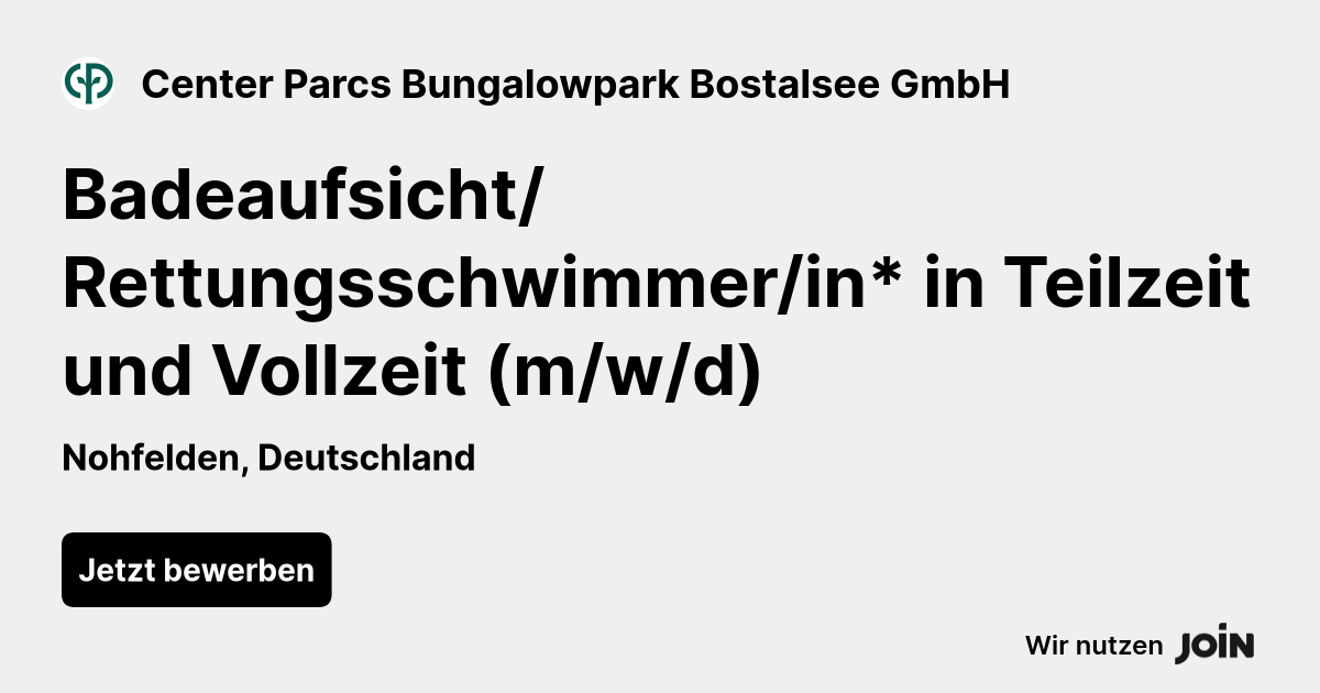 Center Parcs Bungalowpark Bostalsee GmbH logo