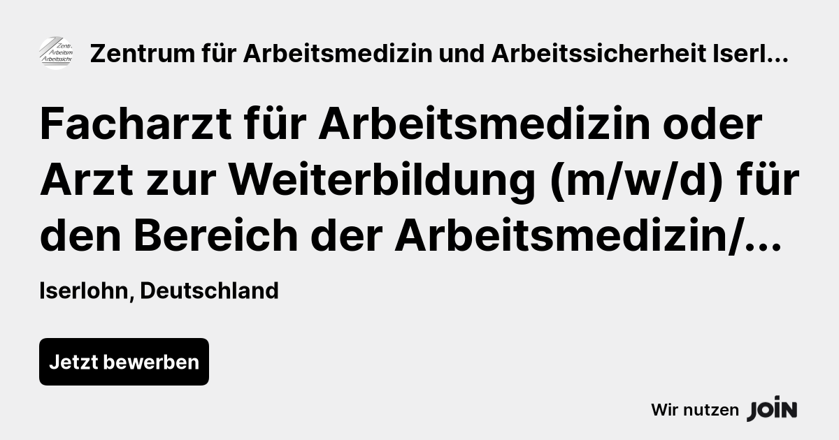 Zentrum für Arbeitsmedizin und Arbeitssicherheit Iserlohn e.V. logo