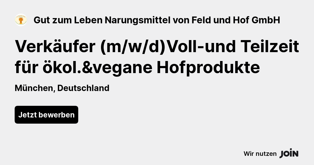 Gut zum Leben Narungsmittel von Feld und Hof GmbH logo