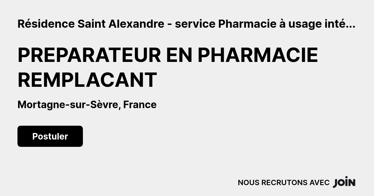 Résidence Saint Alexandre - service Pharmacie à usage intérieur logo