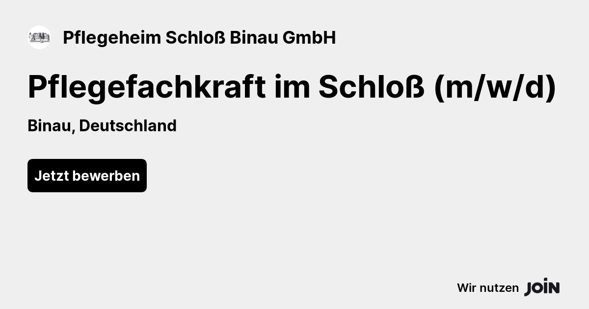 Pflegeheim Schloß Binau GmbH logo