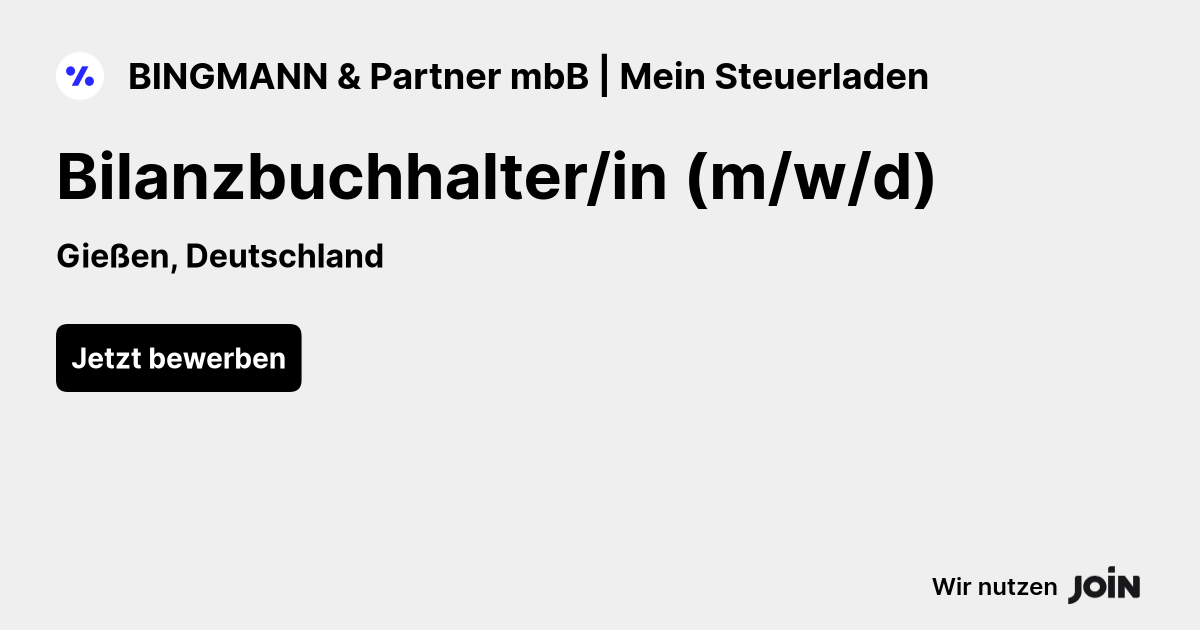 BINGMANN & Partner mbB | Mein Steuerladen logo