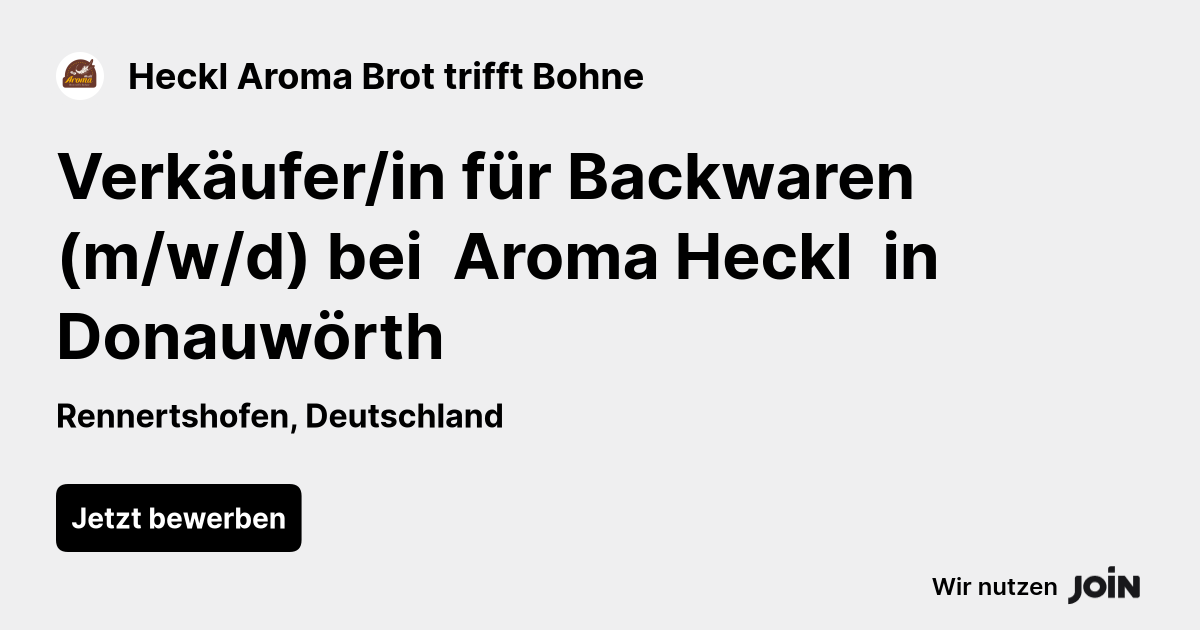 Heckl Aroma Brot trifft Bohne logo