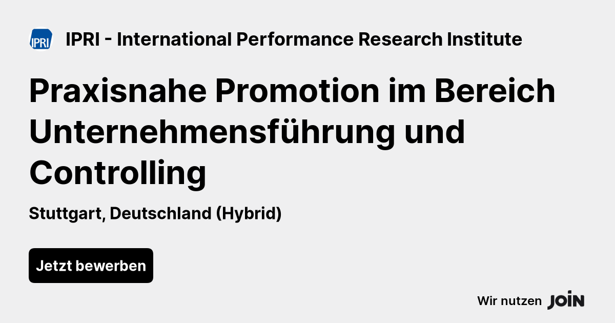 IPRI - International Performance Research Institute logo