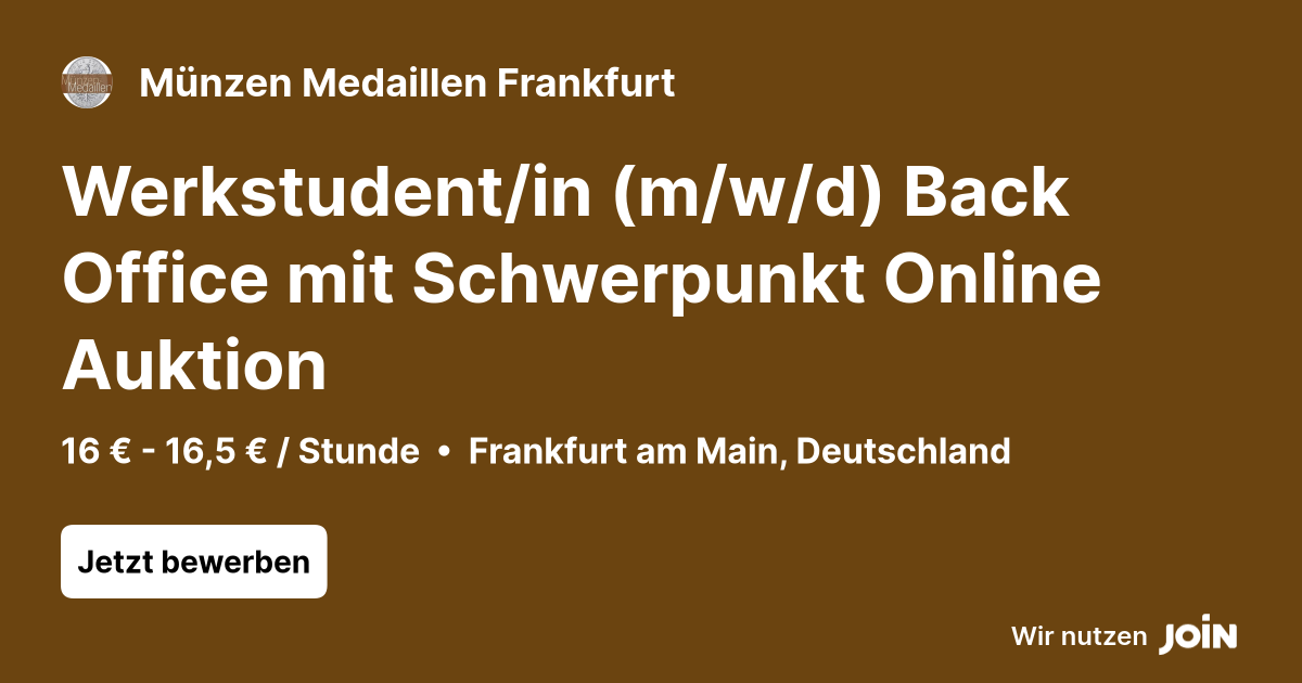 Münzen Medaillen Frankfurt logo