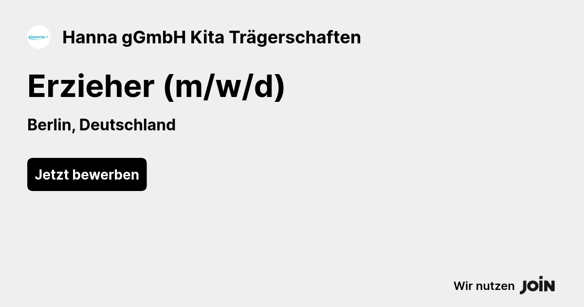 Hanna gGmbH Kita Trägerschaften logo
