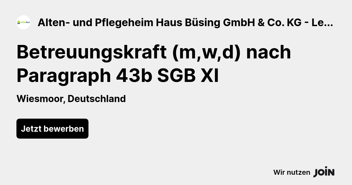 Alten- und Pflegeheim Haus Büsing GmbH & Co. KG - Lebenshuus logo