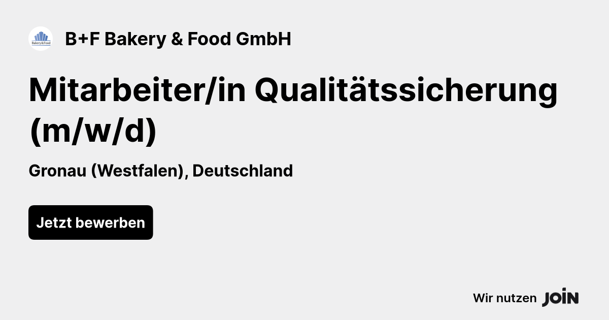 B+F Bakery & Food GmbH logo