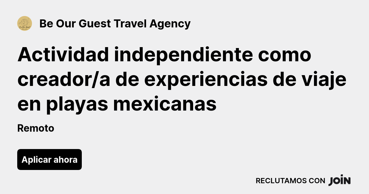 Be Our Guest Travel Agency logo