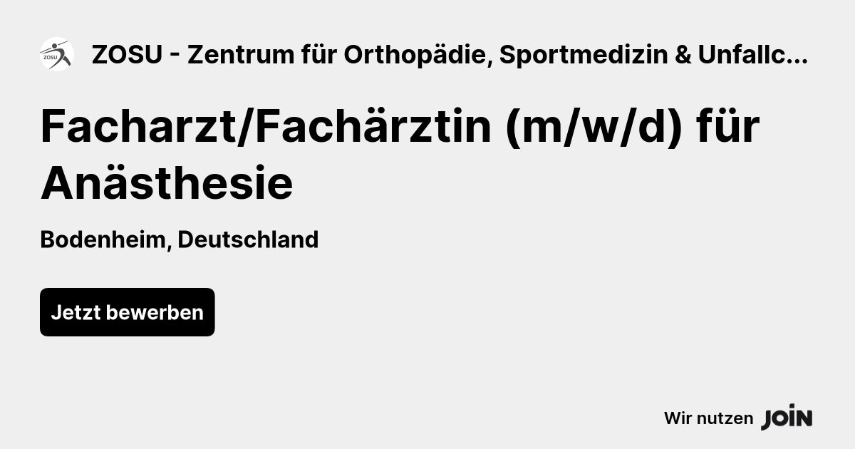ZOSU - Zentrum für Orthopädie, Sportmedizin & Unfallchirurgie MVZ PartG logo