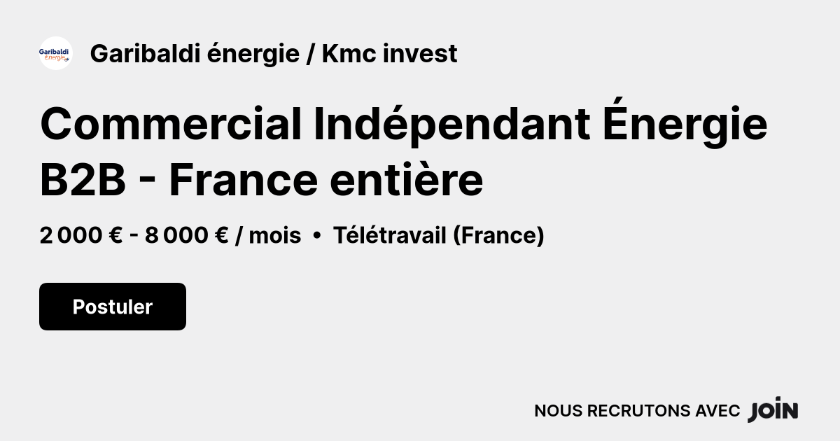 Garibaldi énergie / Kmc invest logo