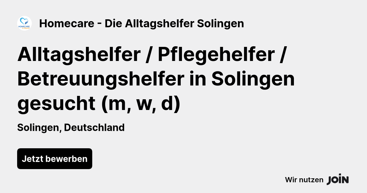 Homecare - Die Alltagshelfer Solingen logo