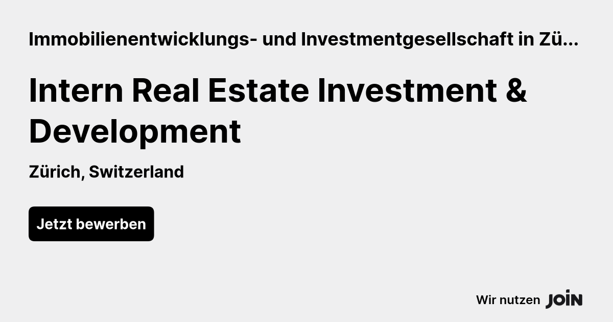 Immobilienentwicklungs- und Investmentgesellschaft in Zürich logo
