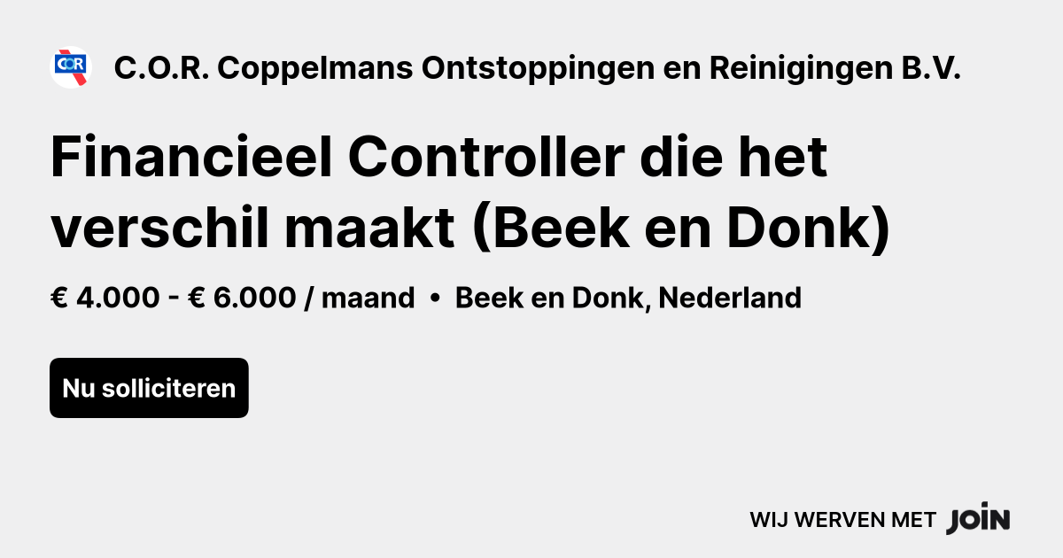 C.O.R. Coppelmans Ontstoppingen en Reinigingen B.V. logo