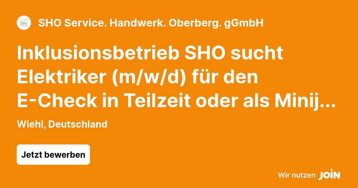 SHO Service. Handwerk. Oberberg. gGmbH logo