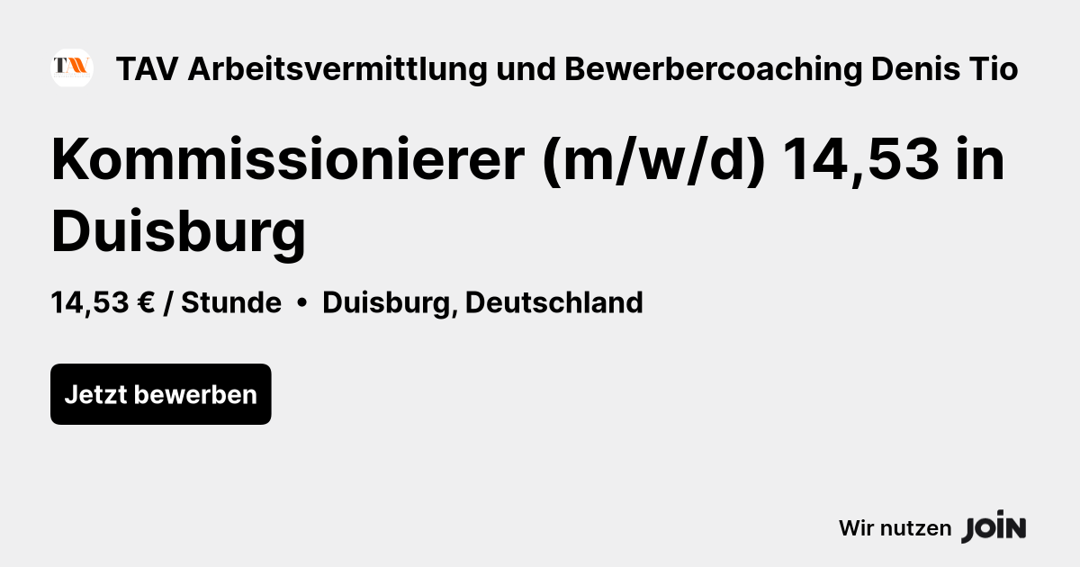 TAV Arbeitsvermittlung und Bewerbercoaching Denis Tio logo
