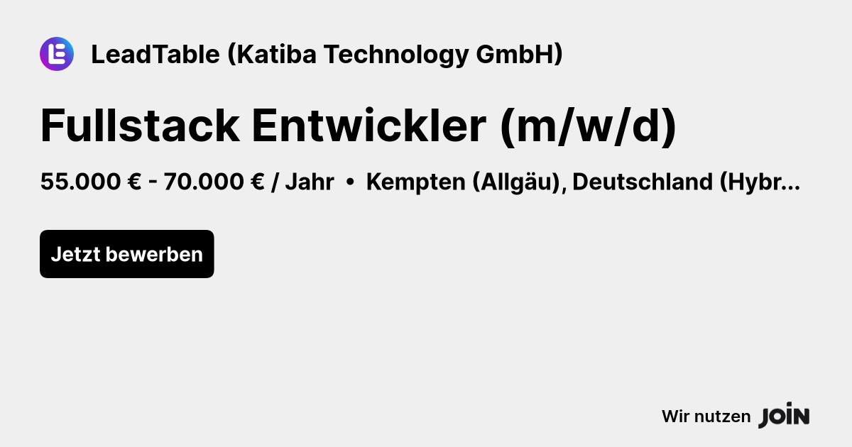 LeadTable (Katiba Technology GmbH) logo