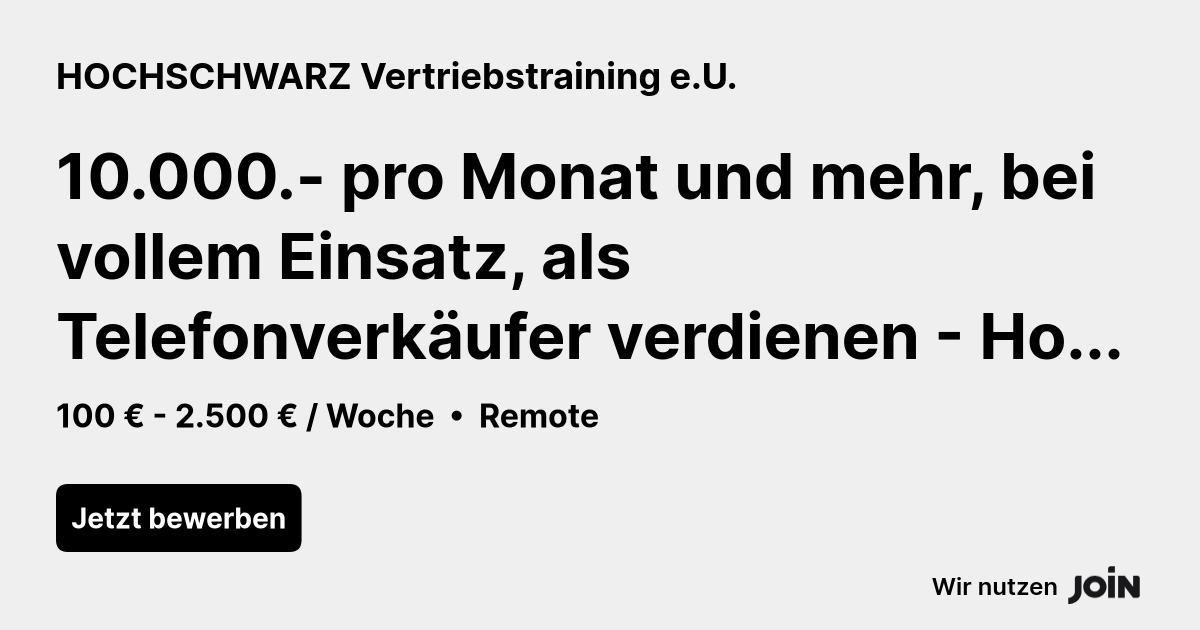 HOCHSCHWARZ Vertriebstraining e.U. logo