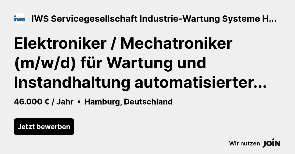 IWS Servicegesellschaft Industrie-Wartung Systeme Hamburg mbH logo