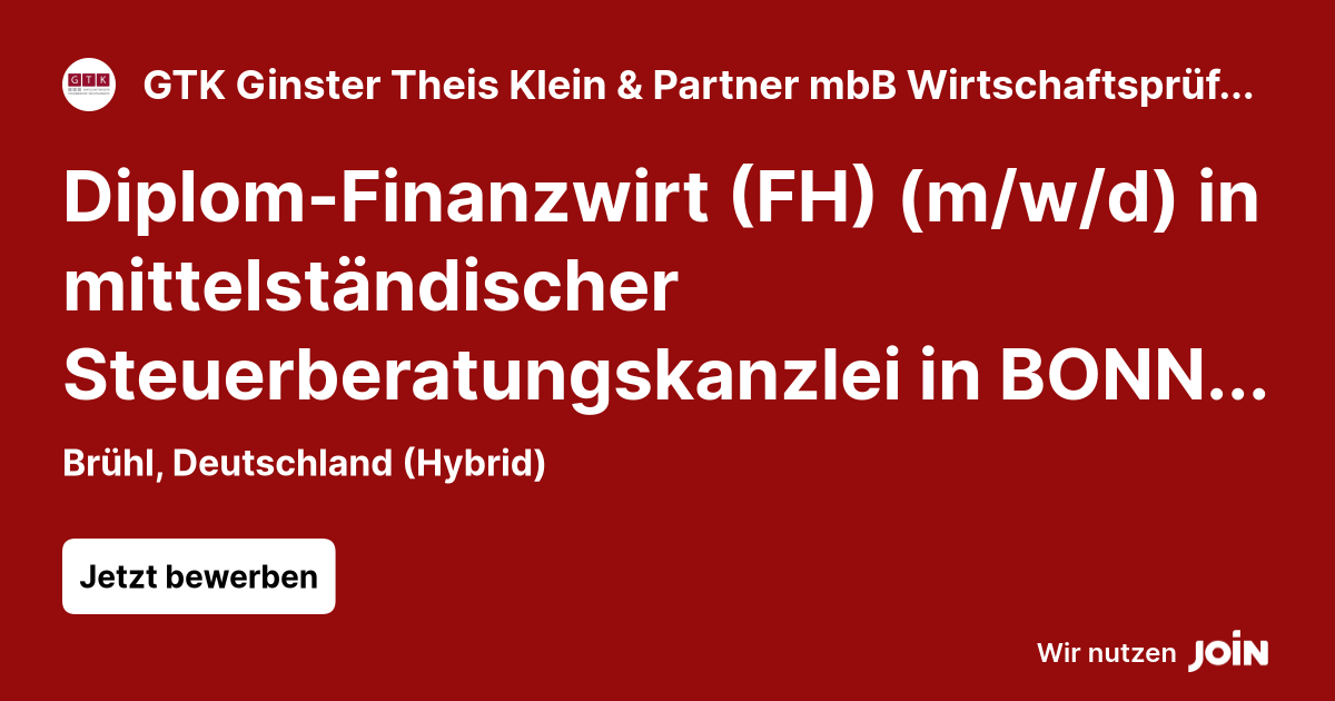 GTK Ginster Theis Klein & Partner mbB Wirtschaftsprüfer Steuerberater Rechtsanwälte logo