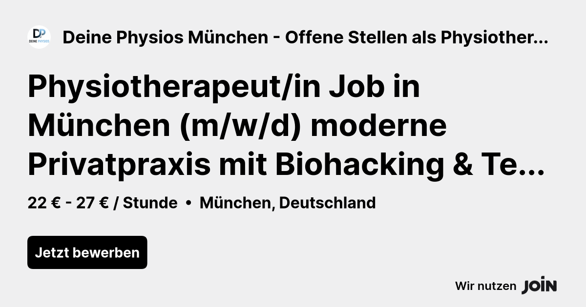 Deine Physios München - Offene Stellen als Physiotherapeut:in logo