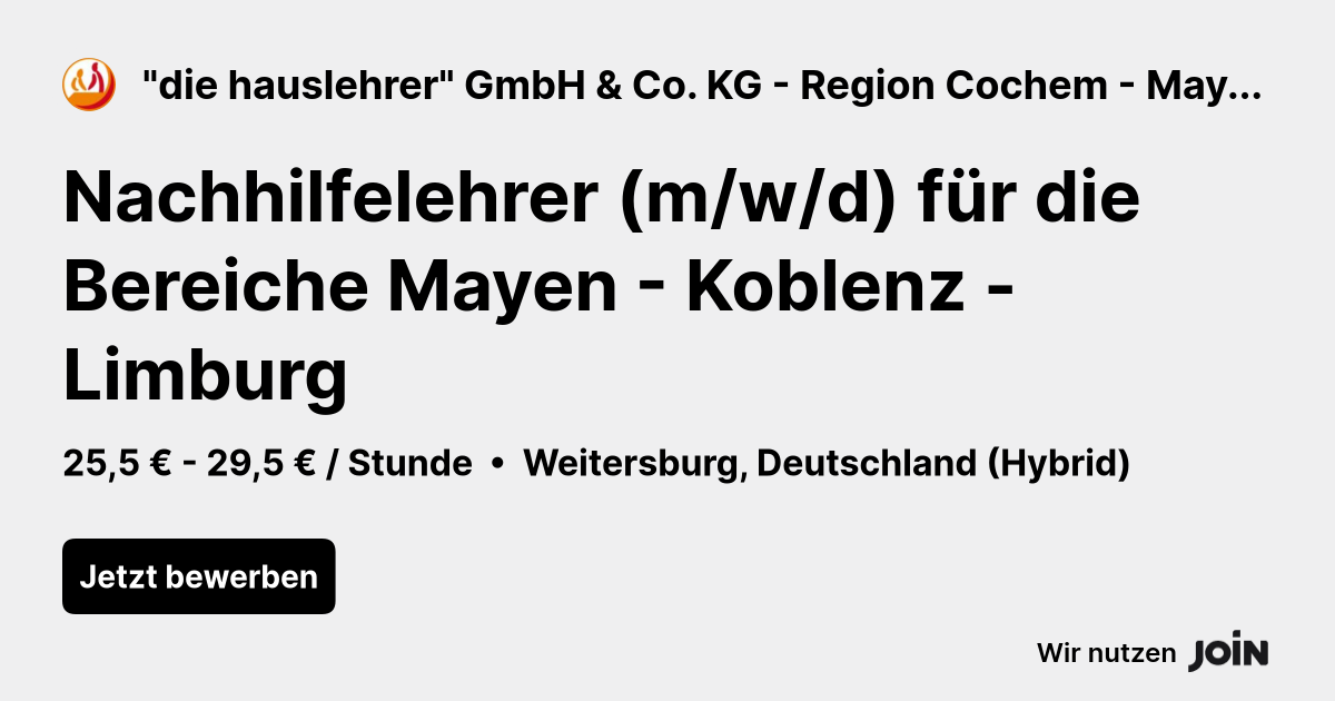 "die hauslehrer" GmbH & Co. KG - Region Cochem - Mayen - Koblenz - Limburg logo