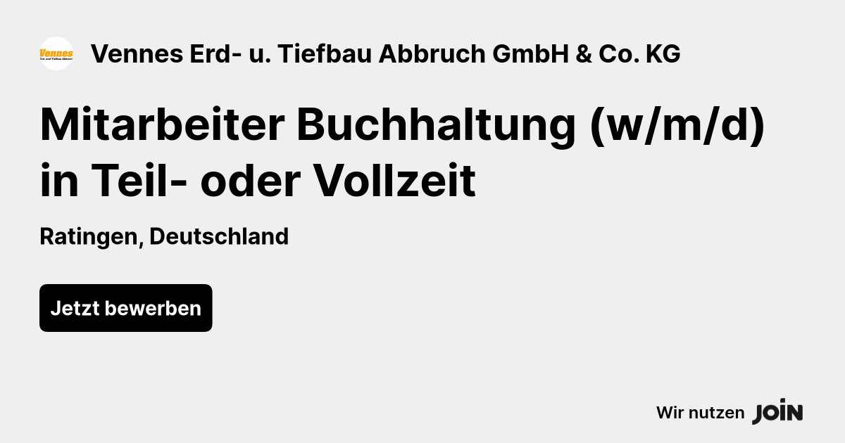 Vennes Erd- u. Tiefbau Abbruch GmbH & Co. KG (Ratingen): Mitarbeiter ...