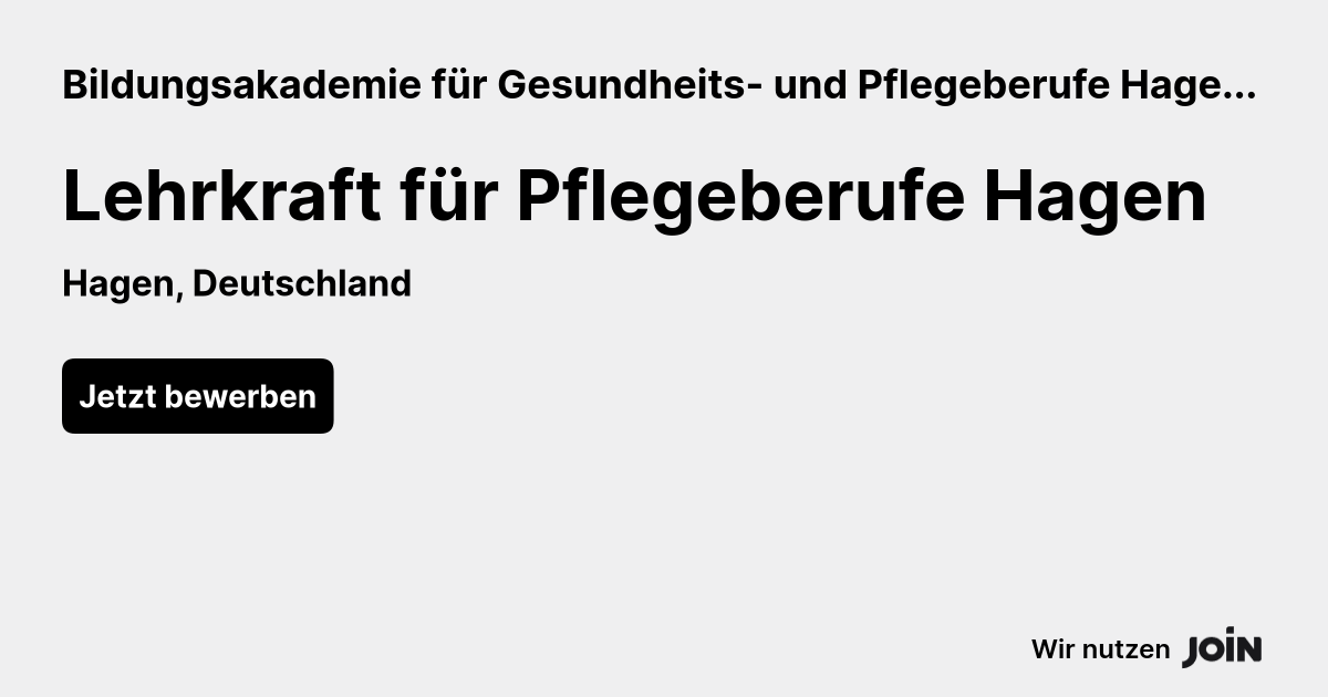 Bildungsakademie für Gesundheits- und Pflegeberufe Hagen GmbH logo