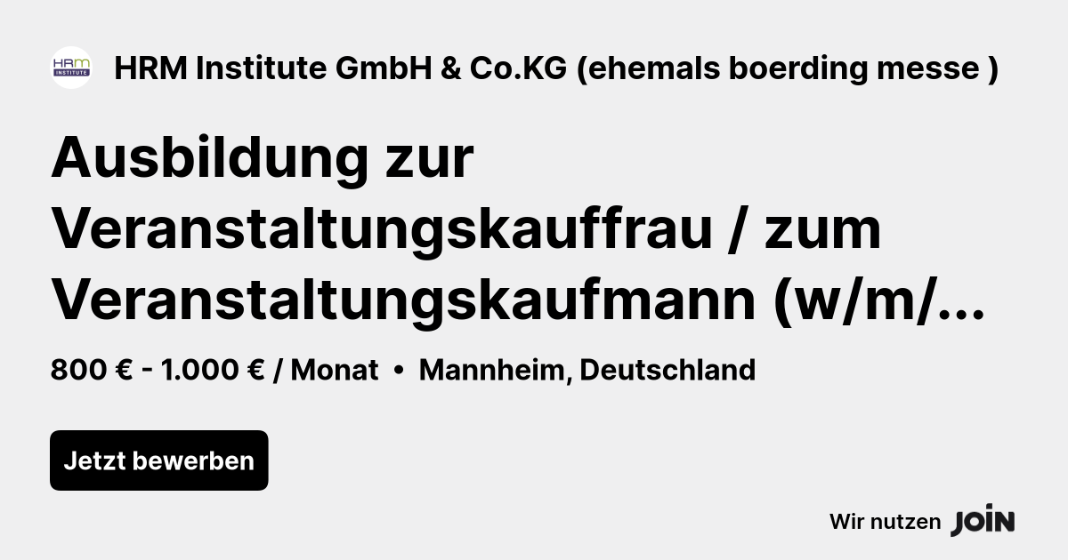 HRM Institute GmbH & Co.KG (ehemals boerding messe ) logo