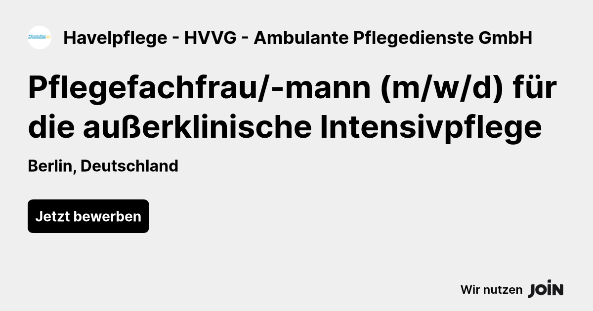 Havelpflege - HVVG - Ambulante Pflegedienste GmbH logo