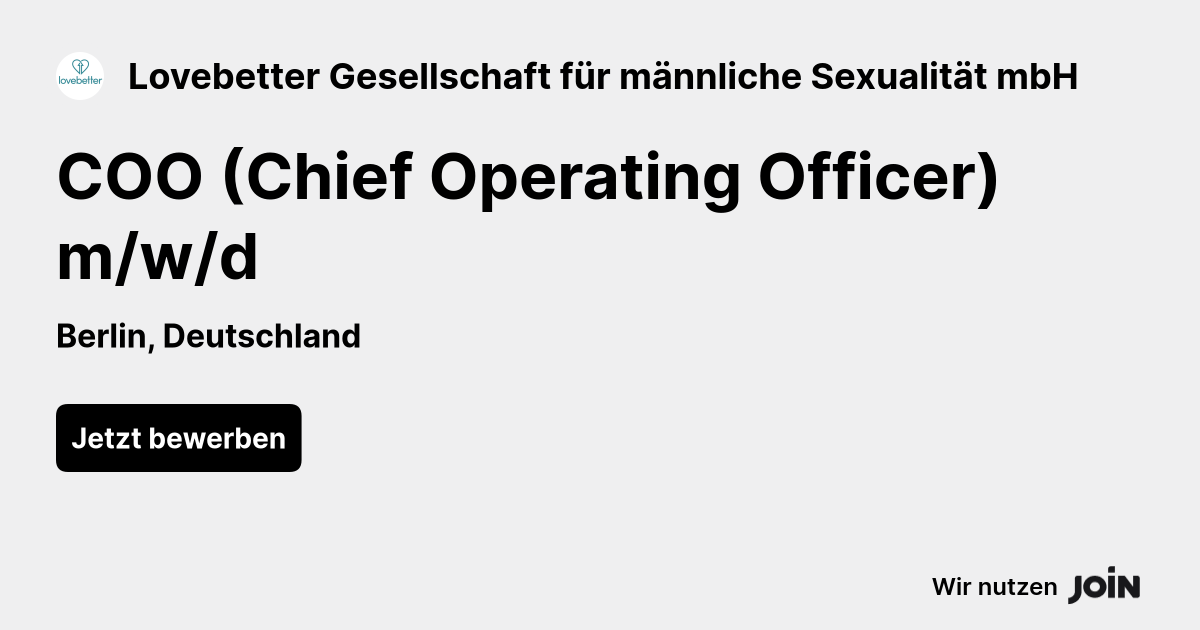 Lovebetter Gesellschaft für männliche Sexualität mbH logo