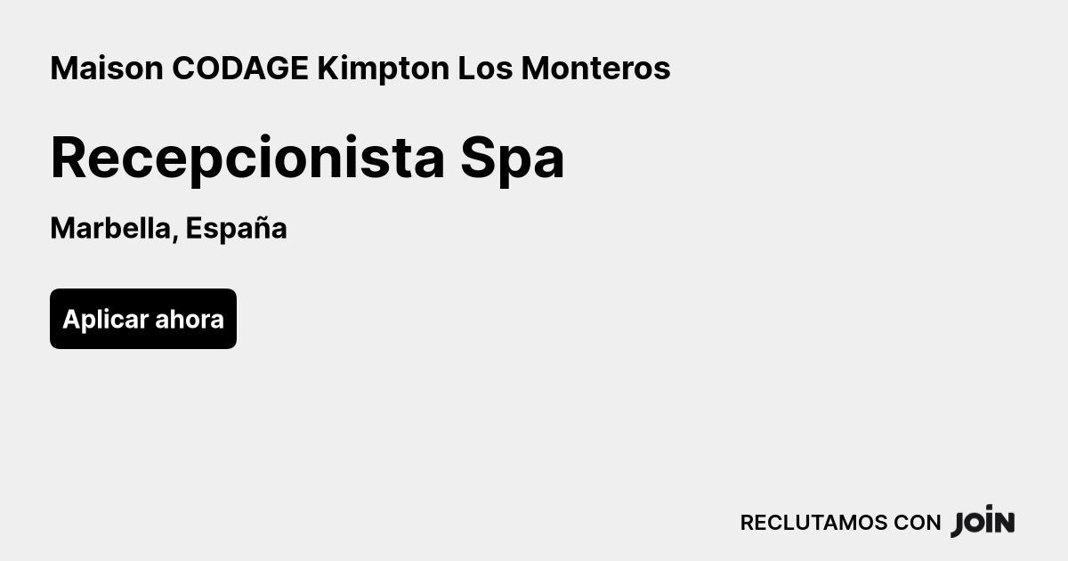 Maison CODAGE Kimpton Los Monteros logo