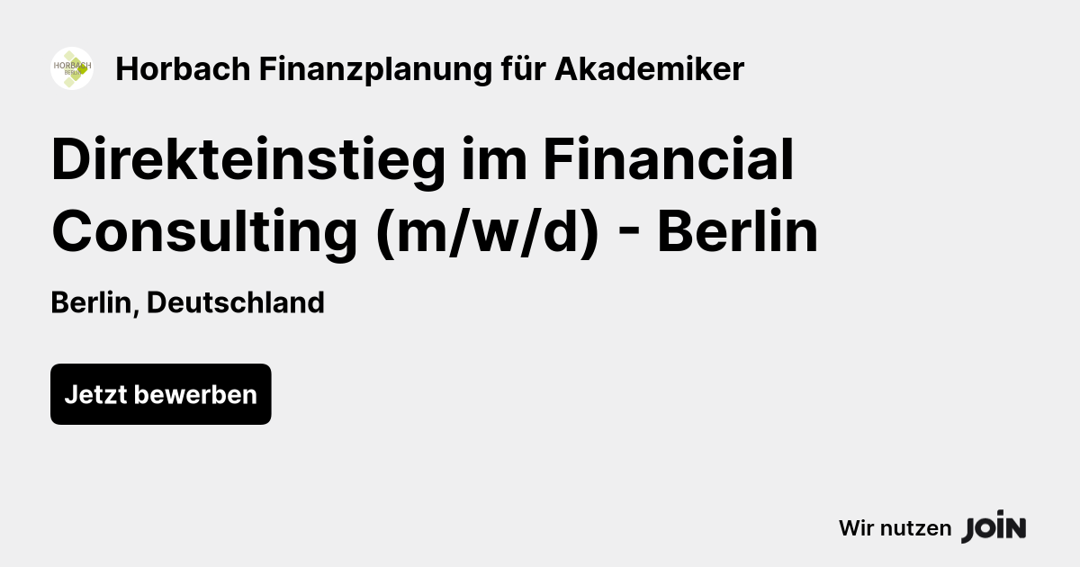 Horbach Finanzplanung für Akademiker logo