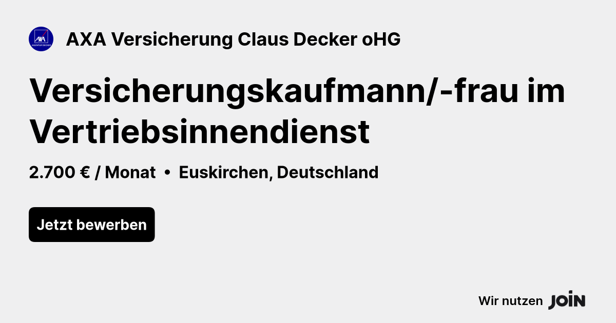 AXA Versicherung Claus Decker oHG logo