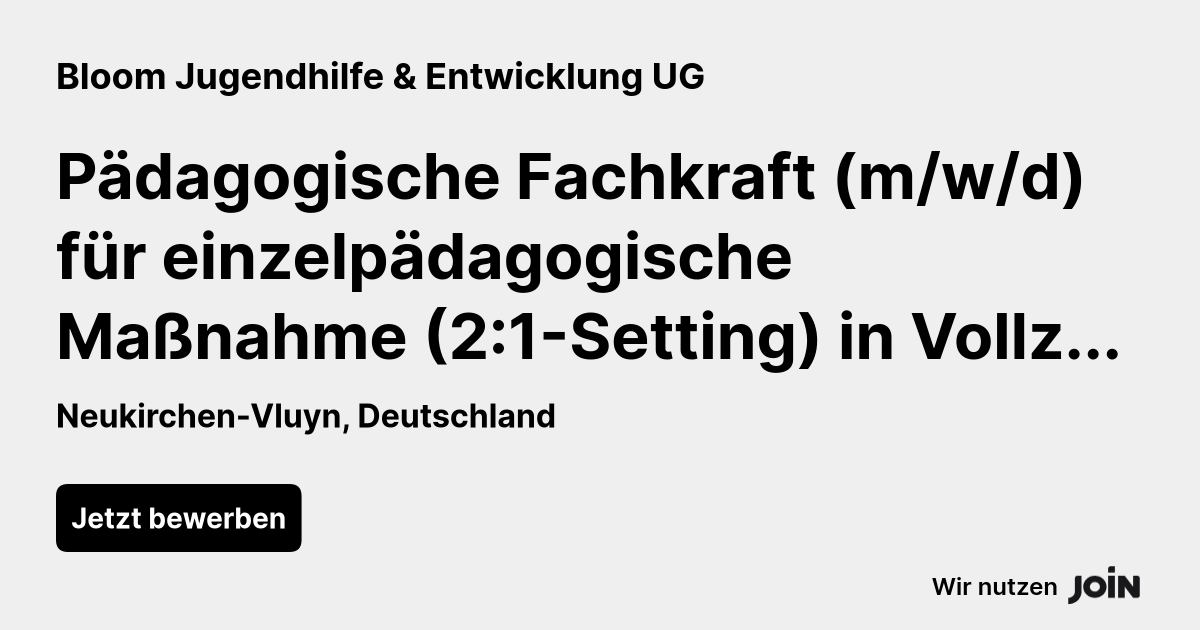 Bloom Jugendhilfe & Entwicklung UG logo
