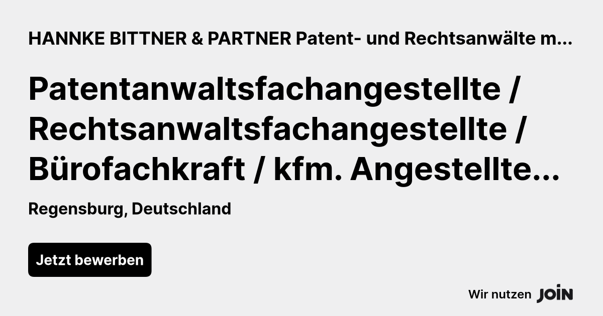 HANNKE BITTNER & PARTNER Patent- und Rechtsanwälte mbB logo