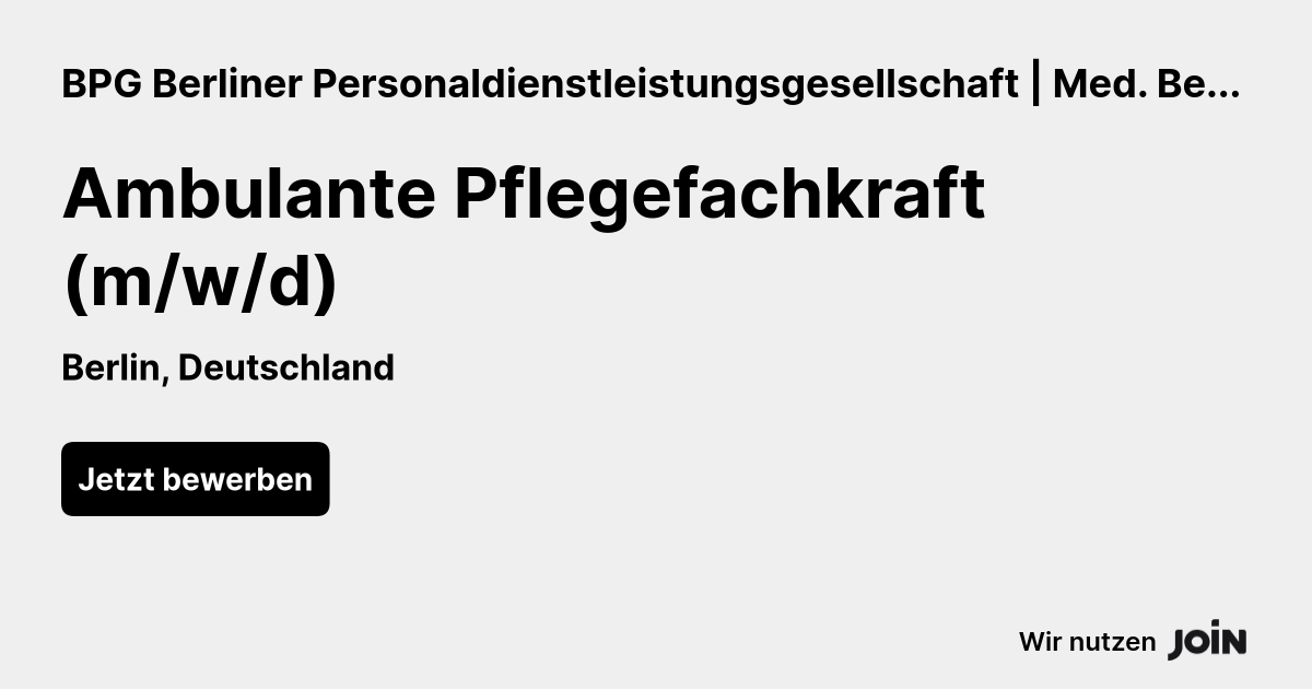 BPG Berliner Personaldienstleistungsgesellschaft | Med. Bereich logo
