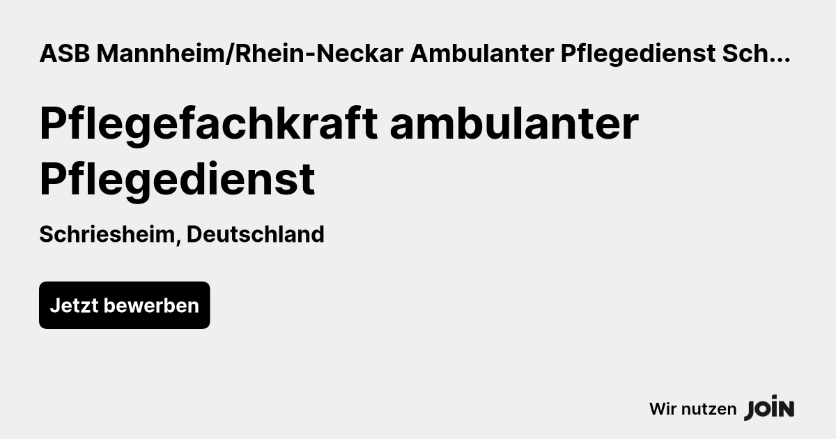 ASB Mannheim/Rhein-Neckar Ambulanter Pflegedienst Schriesheim logo