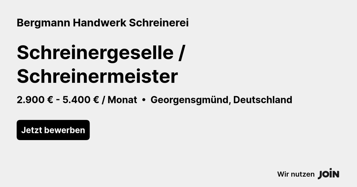 Bergmann Handwerk Schreinerei logo