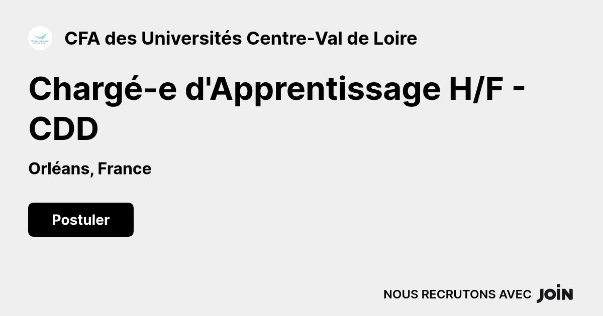 CFA des Universités Centre-Val de Loire logo